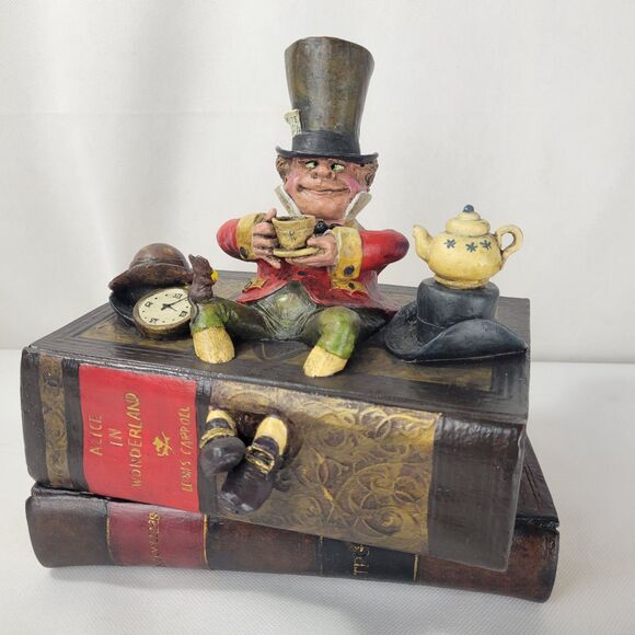 Rare Alice in Wonderland Sculpture Figurine Book Worms The Penny Whistle Group - Picture 2 of 16